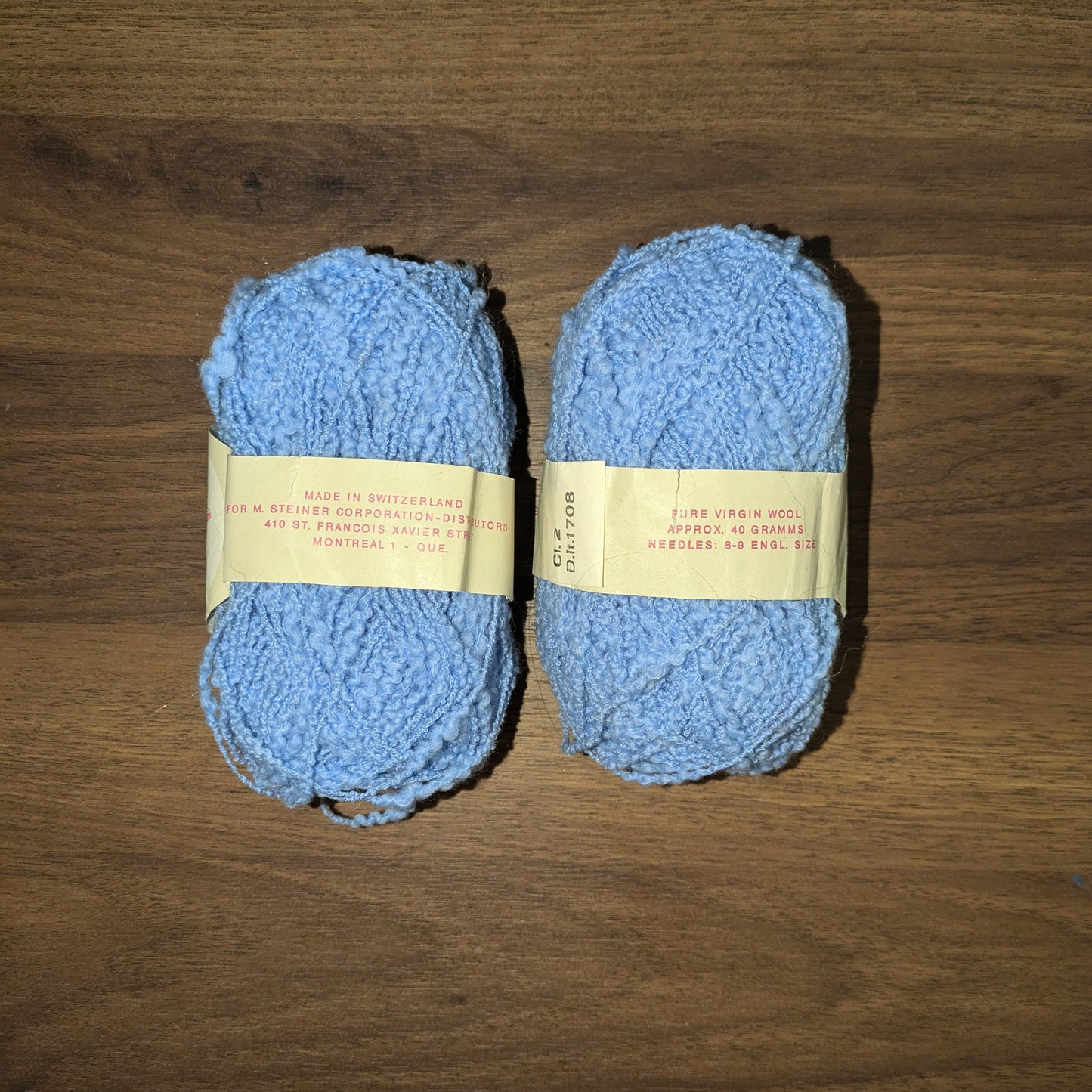 Blue Bouclé Yarn (pack of 2)