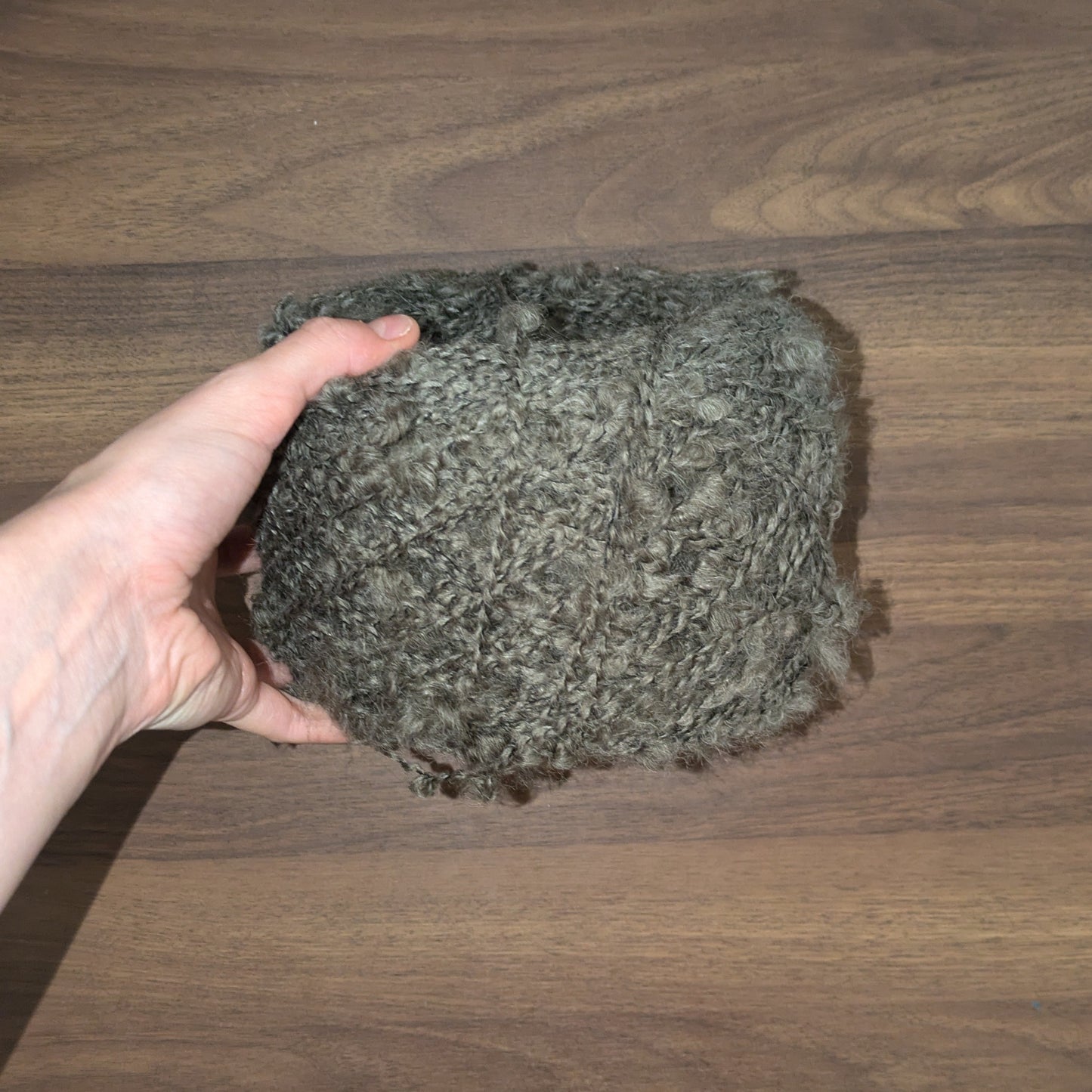 Gray Textured Yarn Cake
