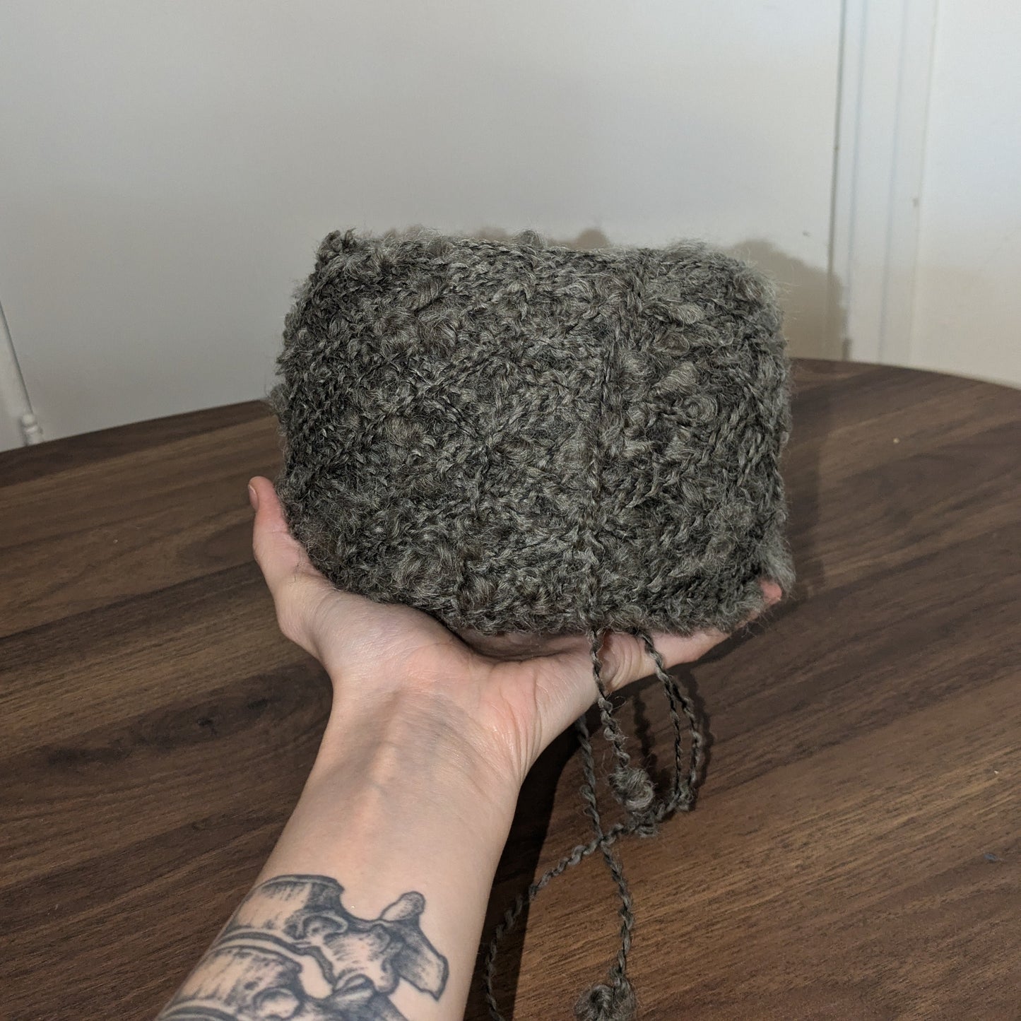 Gray Textured Yarn Cake