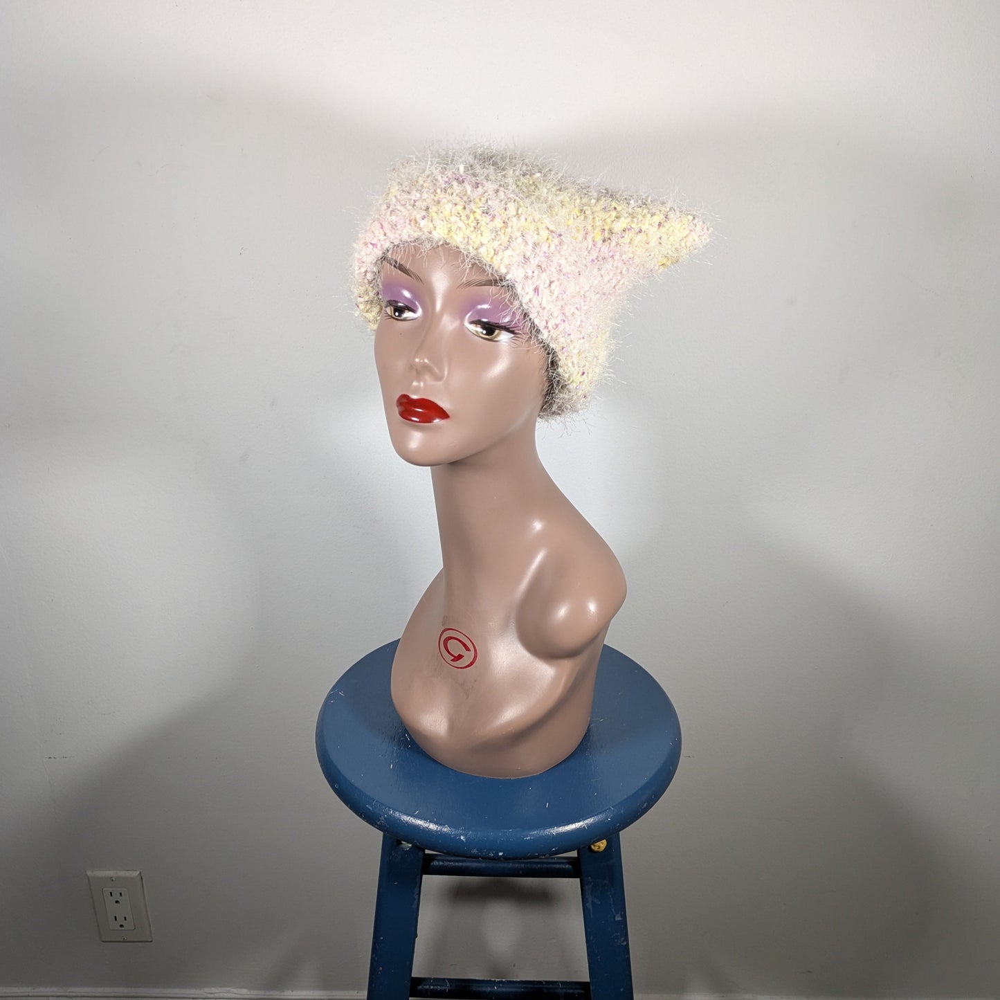 Yellow Fuzzy Cat Hat