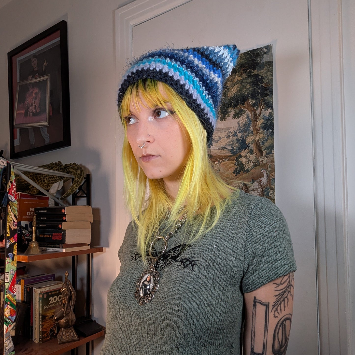 Blue Scrappy Cat Hat