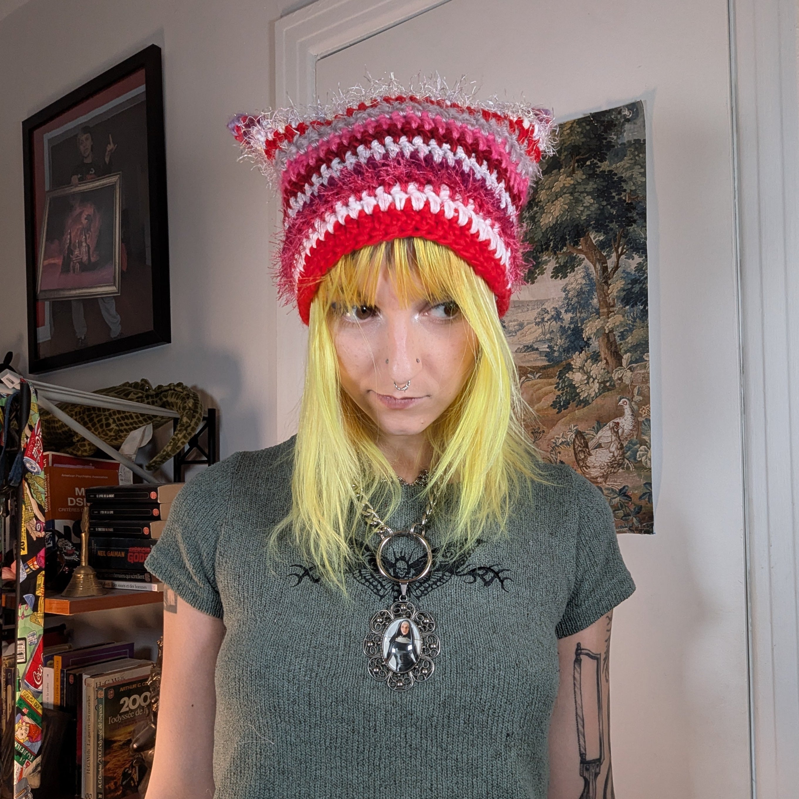Pink Scrappy Cat Hat – Vandal Yarnz