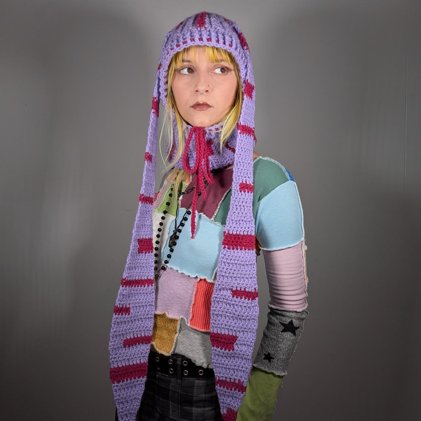 Purple Bunny Balaclava