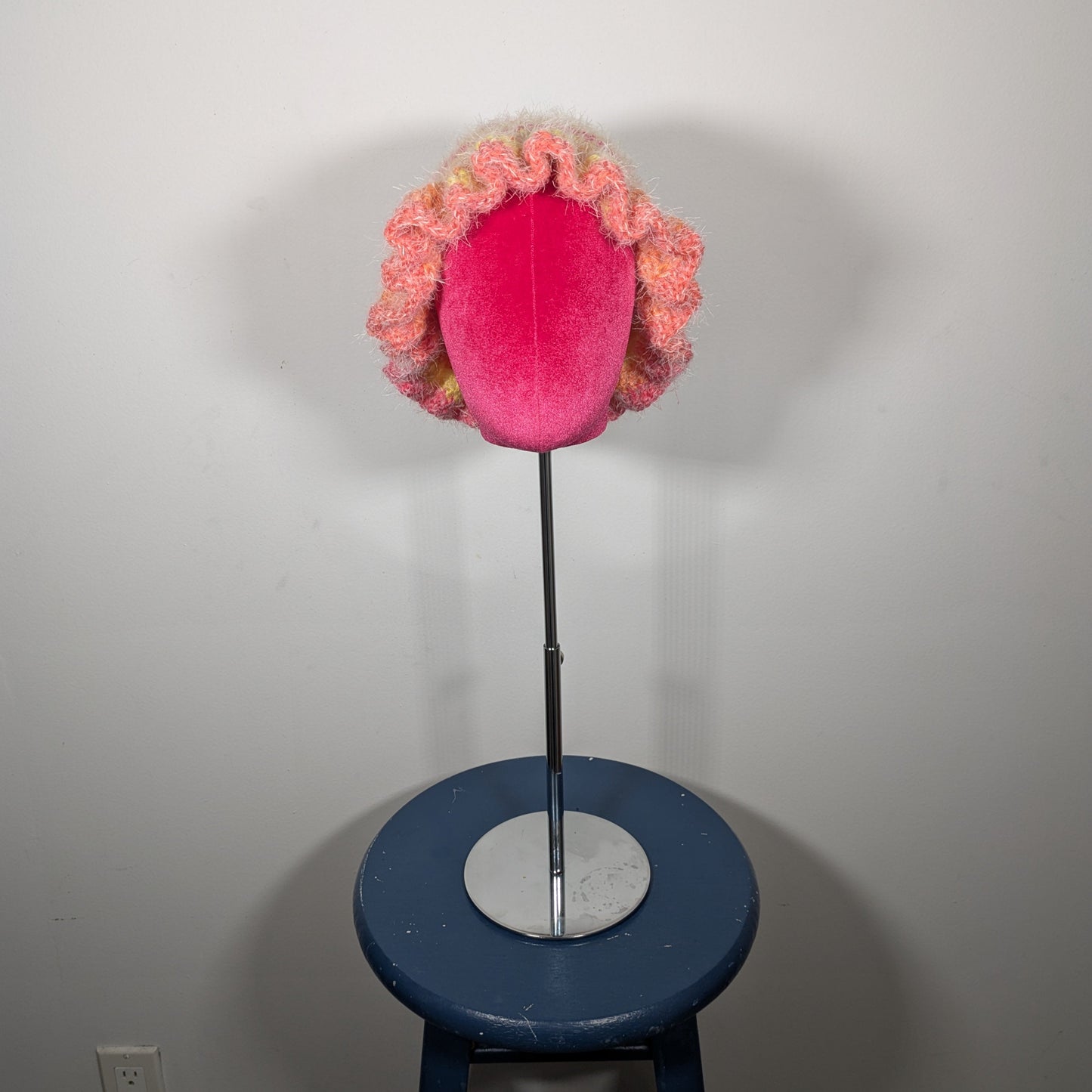 Fuzzy Pastel Ruffle Hat