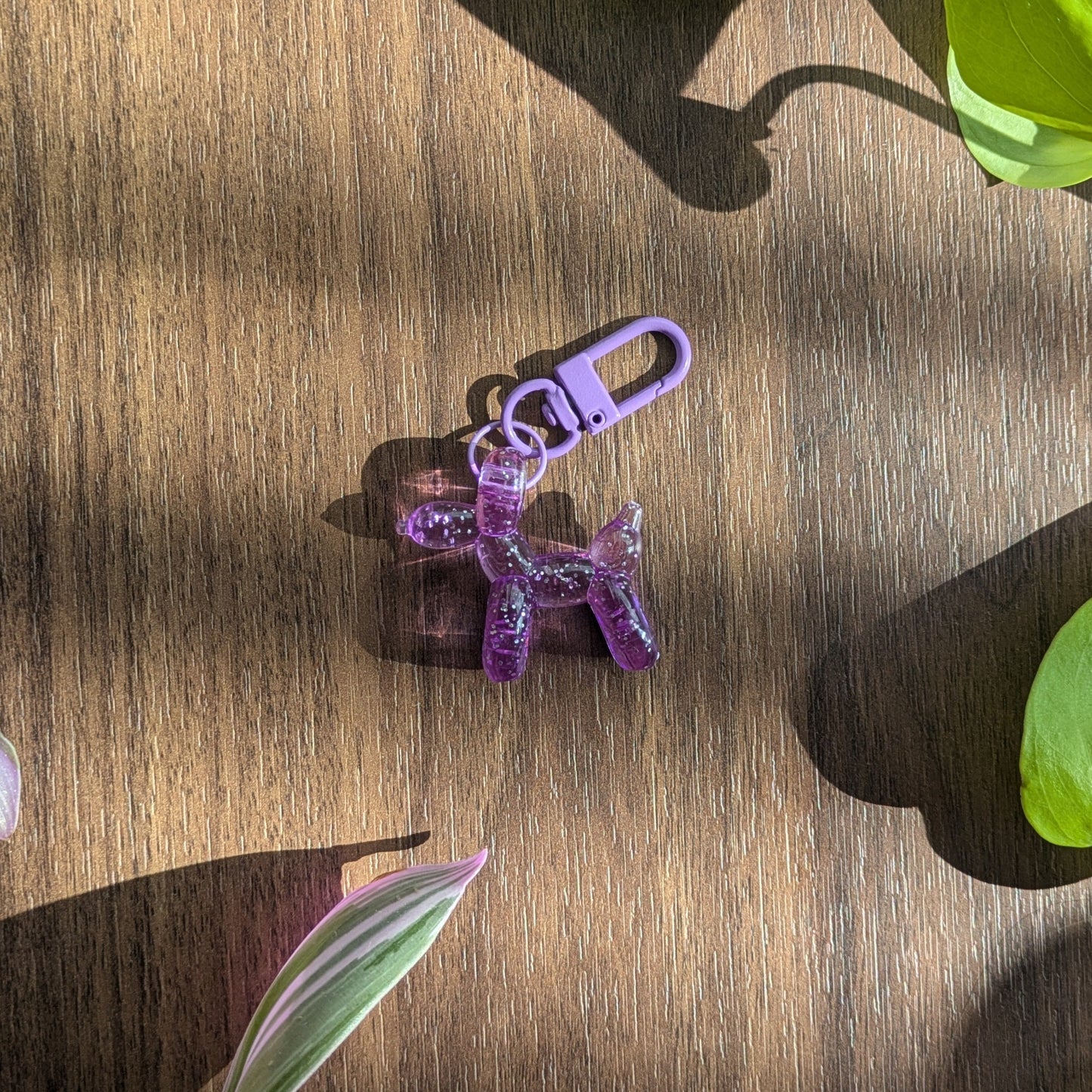 Monochrome Balloon Dog Keychains