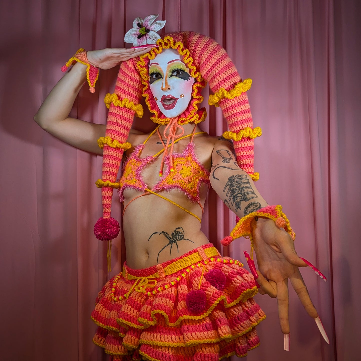 Tropical Jester Hat + Cuffs