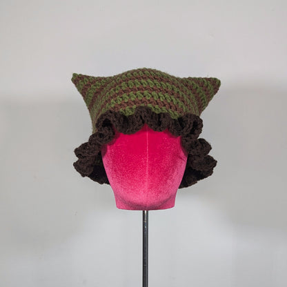 Forest Ruffled Cat Hat