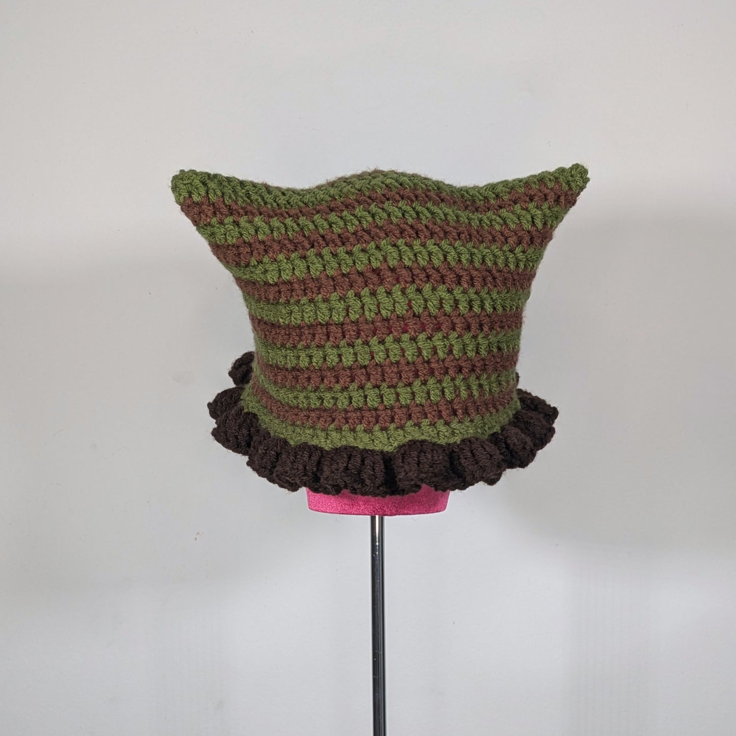 Forest Ruffled Cat Hat