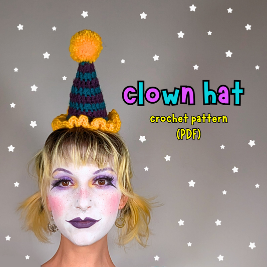 Birthday Clown Hat Pattern - PDF