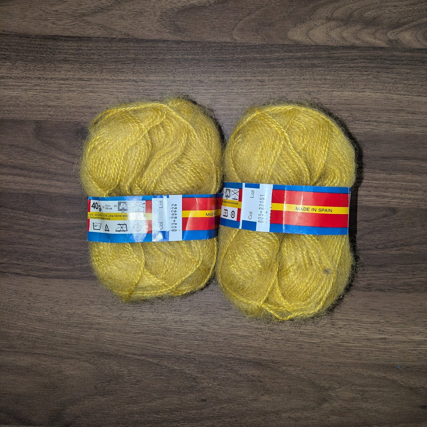 Esmeralda Fuzzy Mustard Yellow Yarn