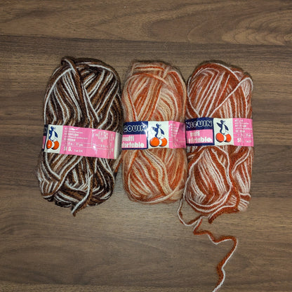 Red, Brown & Orange Pingouin Yarn