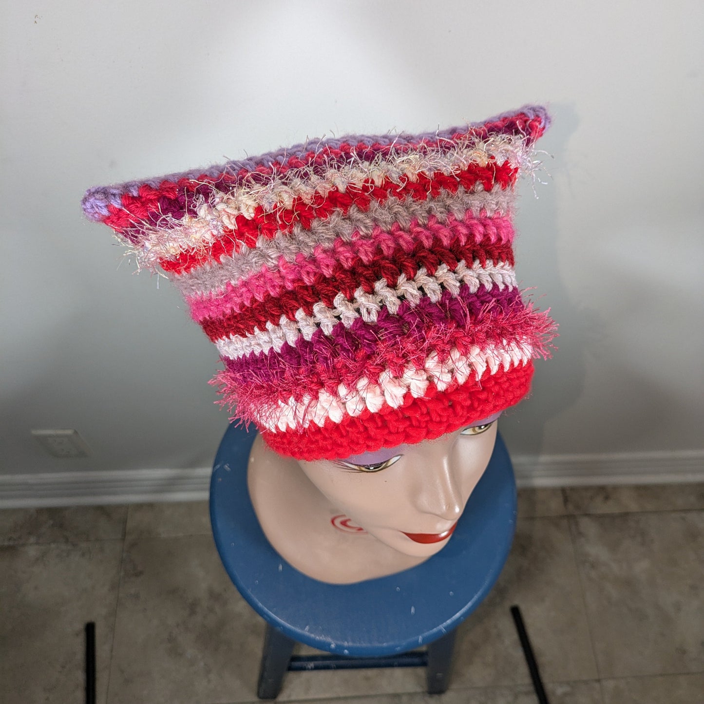 Pink Scrappy Cat Hat