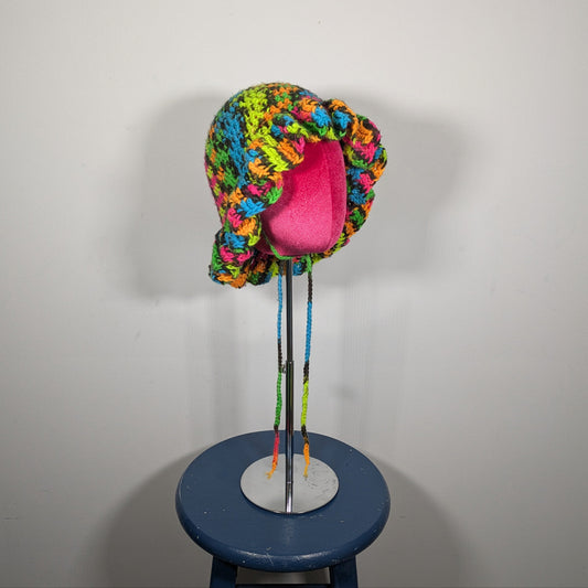 Neon Ruffle Hat
