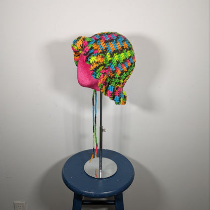 Neon Ruffle Hat