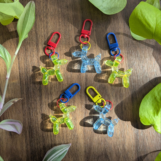 Clown Balloon Dog Keychains