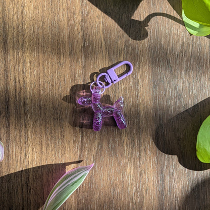 Monochrome Balloon Dog Keychains