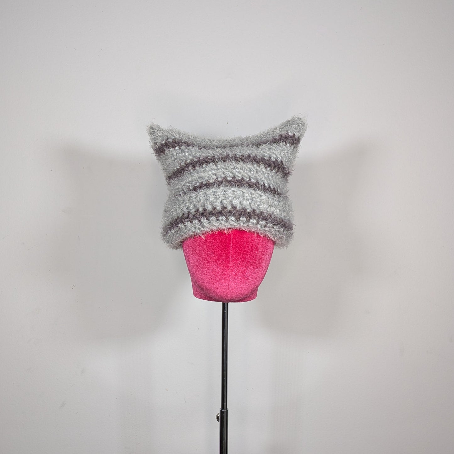 Fuzzy Striped Cat Hat