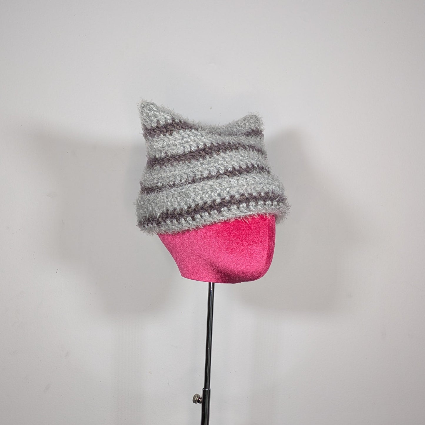 Fuzzy Striped Cat Hat