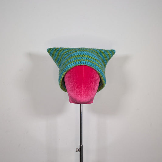 Blue & Green Cat Hat