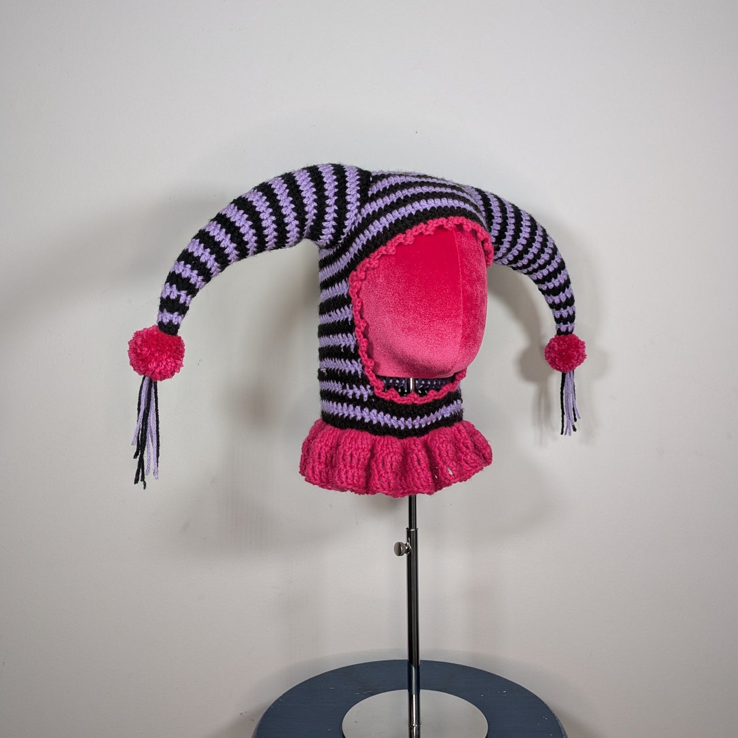 Black & Purple Jester Balaclava