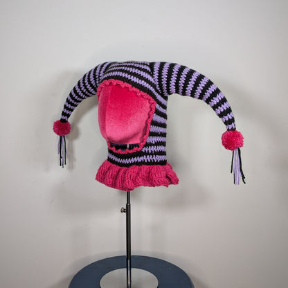 Black & Purple Jester Balaclava