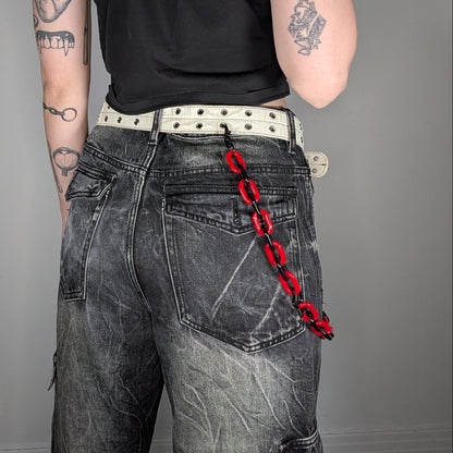 Black & Red Clown Belt Chain