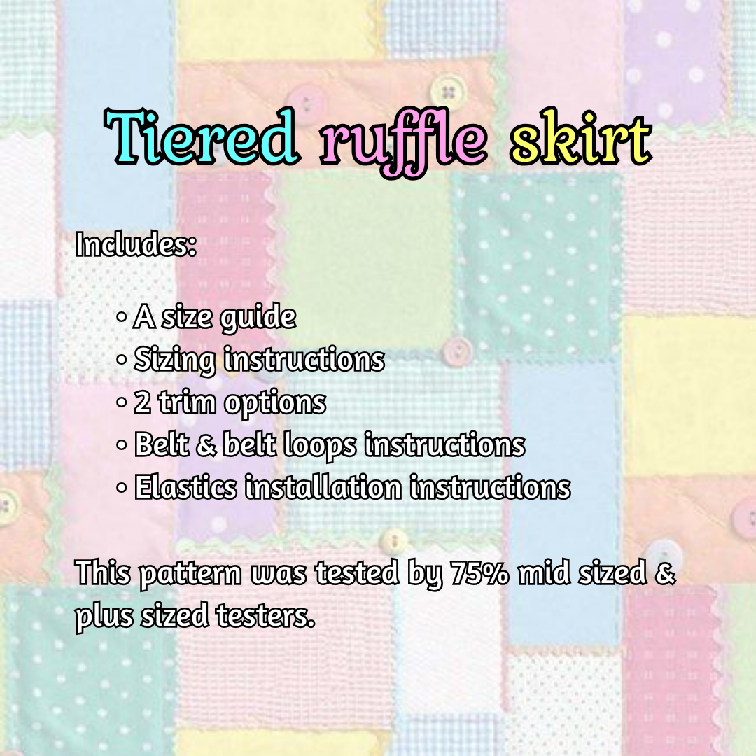Tiered Ruffle Skirt Pattern - PDF