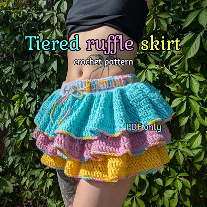 Tiered Ruffle Skirt Pattern - PDF