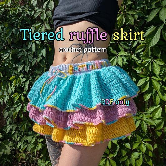 Tiered Ruffle Skirt Pattern - PDF