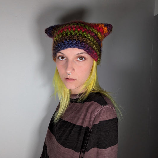 Rainbow Mini Cat Hat