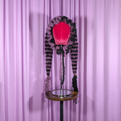Purple Fuzzy Jester Hat
