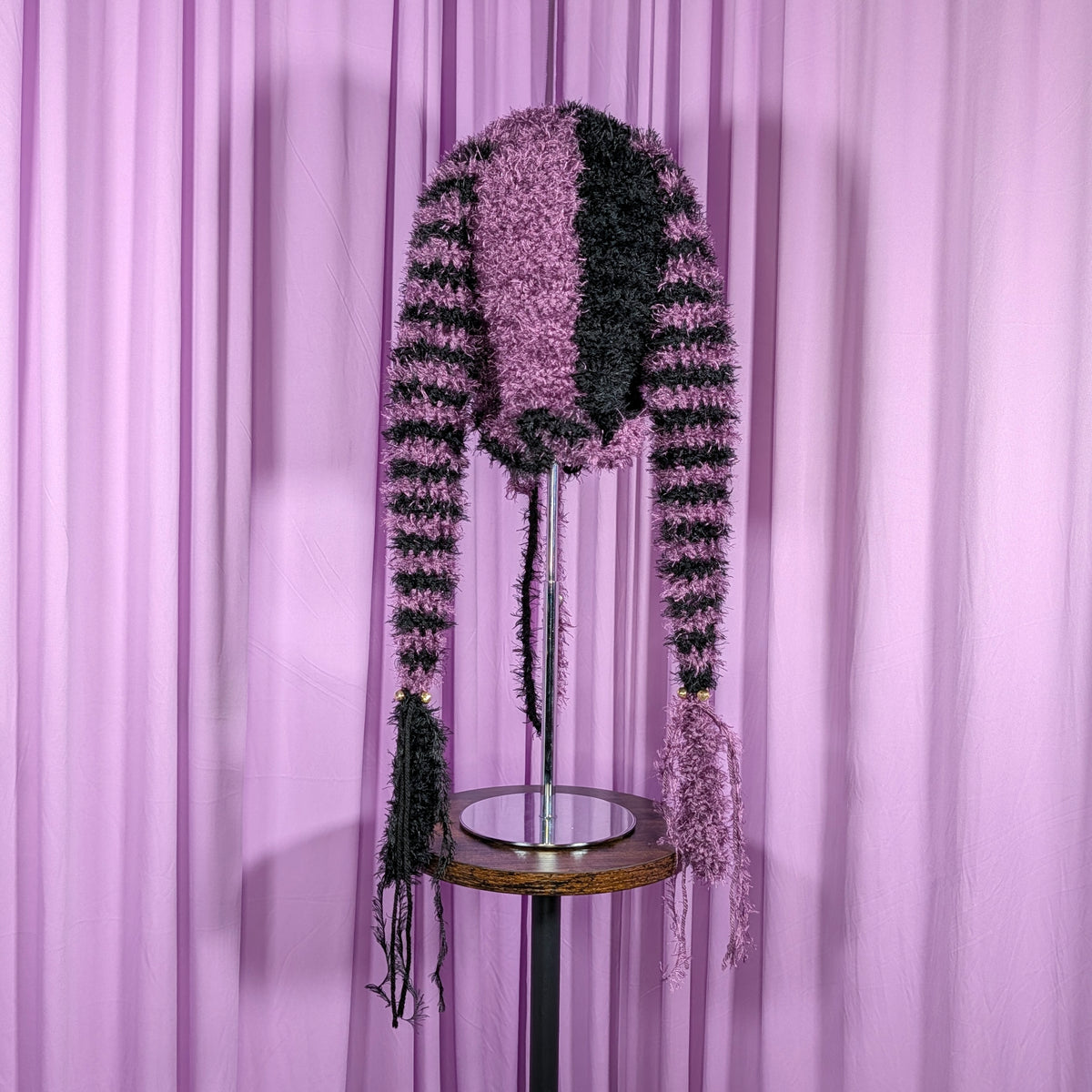 Purple Fuzzy Jester Hat