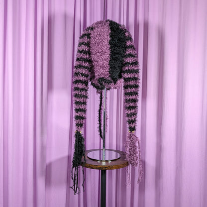 Purple Fuzzy Jester Hat