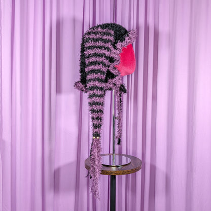 Purple Fuzzy Jester Hat