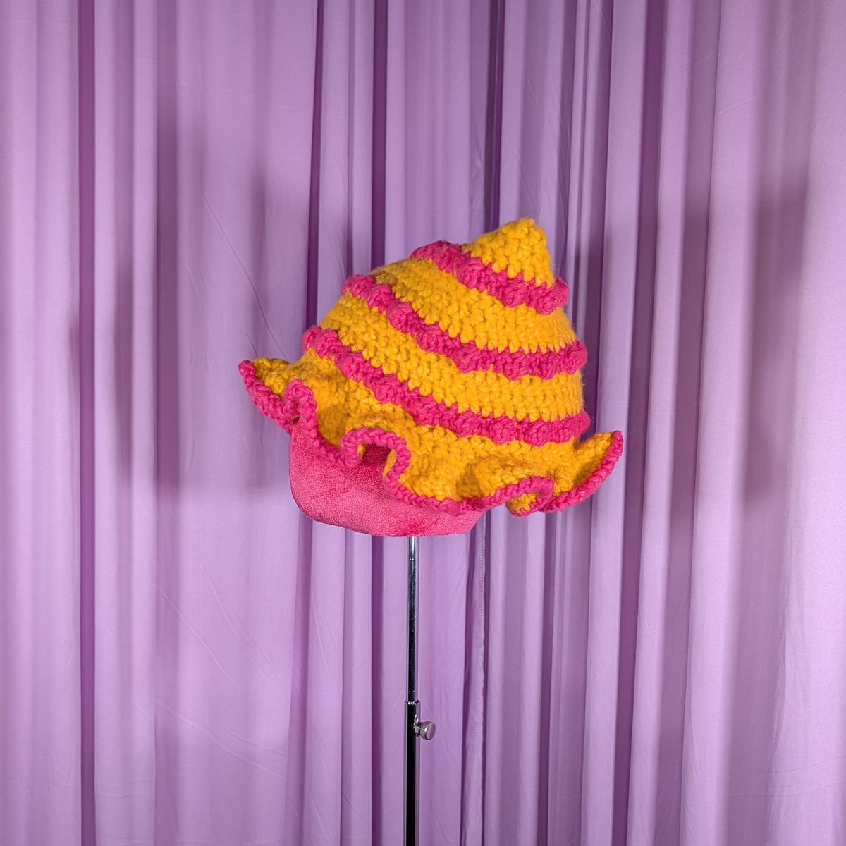 Bubblegum Ruffled Cat Hat
