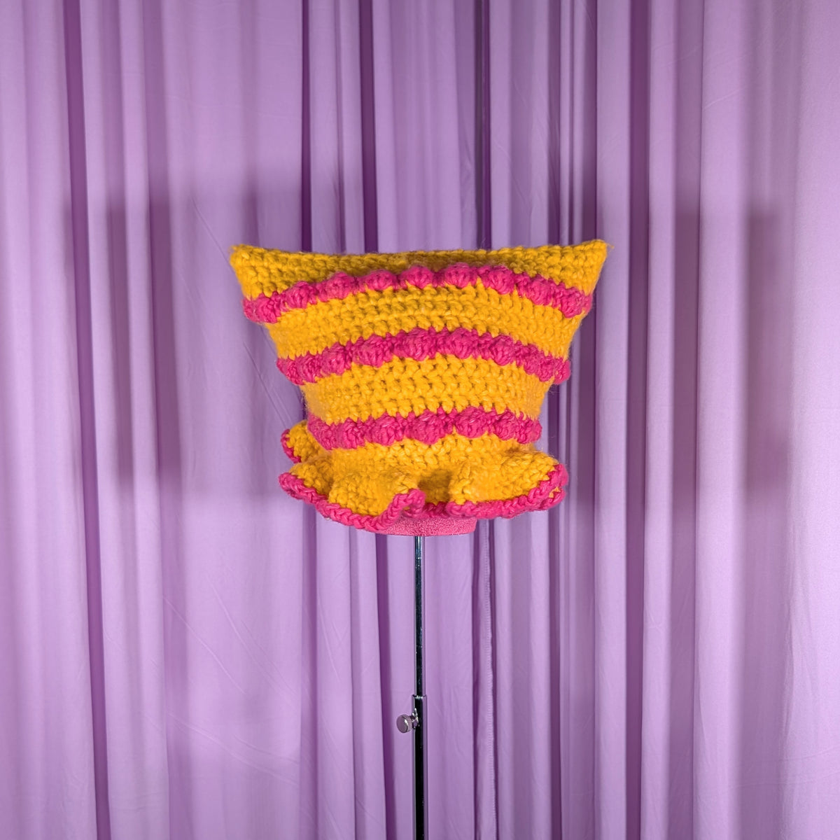 Bubblegum Ruffled Cat Hat