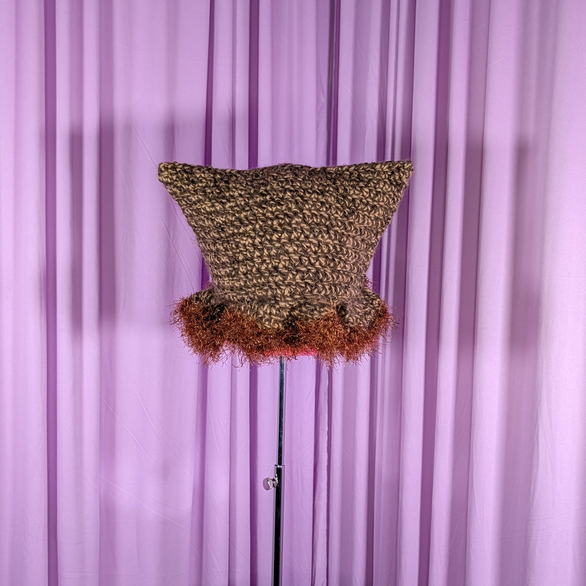 Bubblegum Ruffled Cat Hat