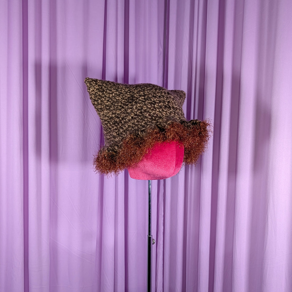 Bubblegum Ruffled Cat Hat